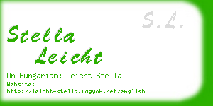 stella leicht business card